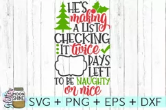 Santa Christmas Countdown SVG DXF PNG EPS Cutting Files Product Image 1