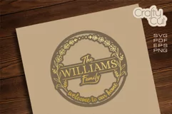 Family Last Name sign SVG files to cut and engrave Product Image 3