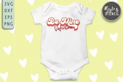 Valentine Be Mine Retro SVG - PNG, DXF, EPS, SVG, Cut File Product Image 2
