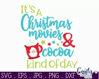 Christmas Movies and Cocoa Christmas Svg Design For Shirts Product Image 2