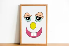 Funny Face SVG PNG EPS DXF-Funny Shirt Design-Cartoon Face Product Image 8