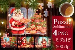 Christmas Puzzles PNG |Kids Puzzles Sublimation 3 Product Image 1