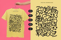 Rainy Day Doodle T-shirt | SVG Product Image 1