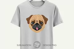 Pug Dog Sublimation PNG, sublimation for tshirts, Pug PNG Product Image 5