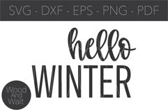 Hello Winter SVG |Holiday Cut File Product Image 2