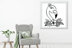 Flamingo SVG File - Flamingo Face SVG Cut File Product Image 2