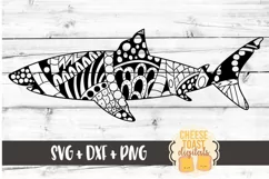 Shark - Zen Doodle Art - Ocean SVG PNG DXF Files Product Image 2