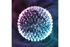 Splash Particles. Connection Structure. Abstract Sphere Product Image 1
