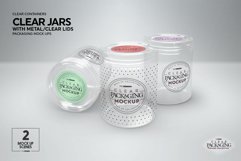 Clear Jars with Metal /Clear Lids Mockup Product Image 9