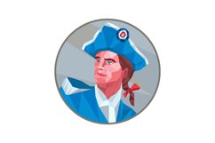 American Patriot Circle Low Polygon Product Image 1