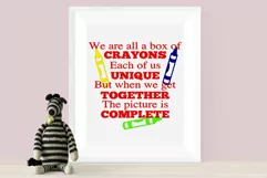 Box of Crayons School Wall Decor Teacher Wall Print Product Image 2