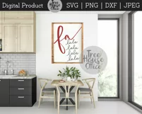 Fa La La SVG, Christmas Song Quote PNG JPEG, Deck The halls Product Image 2