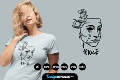 Mask and Flowers for T-Shirt Design Product Image 1