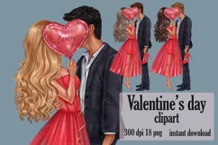 Valentine's Day Clipart, Love Couple Clip Art Product Image 1