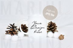 Winter Styled Mug Mockup, Coffee mug Stock Photo 839 Product Image 1