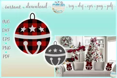 Jingle Bell Buffalo Plaid Christmas SVG Dxf Eps Png PDF file Product Image 1