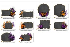 Halloween Chalkboard Floral Frames Clipart Product Image 2