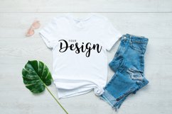 Bella Canvas 3001 WhiteT-shirt Mockup Unisex Tee Mock up Product Image 1