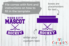 Hockey SVG | Hockey Template 001 | Shirt Design Product Image 5