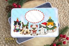 Christmas Cats Tin Design for Sublimation Product Image 1