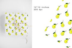 Pears Digital Paper. Fruits Seamless Pattern Product Image 1