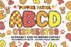Puppies Patrol Alphabet png, letters doodle, puppies clipart Product Image 1