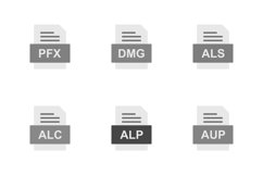 Set Of File Formats Icons Product Image 1
