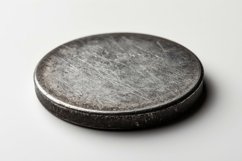 Scratched Round Metal Plate Background Wallpaper Product Image 1
