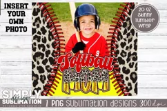 Photo Frame Softball Mom 20 oz Tumbler Wrap | Png Product Image 2