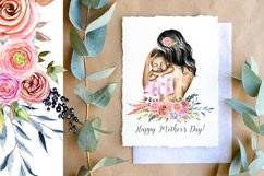 Mother and newborn baby clipart,Watercolor cute baby clipart Product Image 4