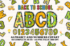 Back to School Alphabet png, letters doodle, school clipart Product Image 1