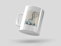 Watercolor Cute Allosaurus Dinosaur Cartoon Product Image 2