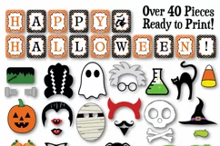 Halloween Photo Booth Props Halloween SVG Cut File DXF EPS Product Image 2