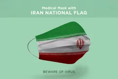 Medical Mask with hungary iceland indonesia iran Nation Flag Product Image 5