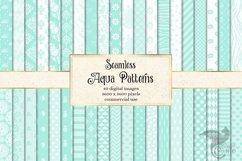 Seamless Aqua Patterns Digital Paper Product Image 1