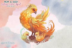 Mom&amp;Baby Fantasy Creature Watercolor Clipart - 10 Variations Product Image 8