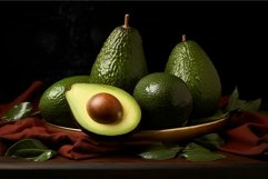 Fresh avocados on dark background Product Image 1