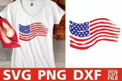 Distresses America Flag svg, 4th of July svg, Patriotic svg Product Image 1
