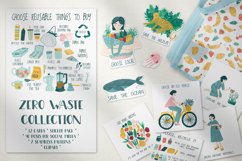 Zero Waste collcetion. Cards, stickers, seamless patterns Product Image 1