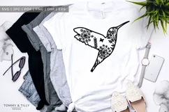 Hummingbird Meadow Animal - Papercut Template SVG EPS DXF P Product Image 2