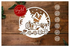 Train Mountain Scene - SVG EPS DXF PNG PDF JPG Product Image 4