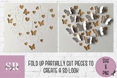 3D Butterfly heart | Paper cutting | pop up butterfly SVG. Product Image 5