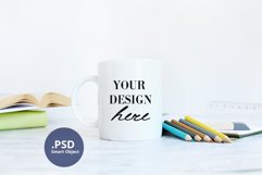Teacher Coffee mug mockup, Back to school Mug PSD mock up Product Image 1