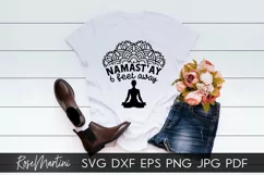 Namastay 6 Feet Away SVG Social Distancing Yoga Quarantine Product Image 3