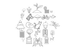 Fresh air icons set, outline style Product Image 1