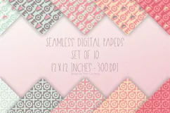 Seamless Valentine Papers Love and Xoxo 10 PNG files Product Image 4