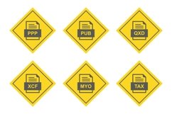 Set Of File Formats Icons Product Image 1