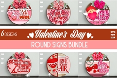 Valentine Door Hangers SVG Bundle | Romantic Welcome Signs Product Image 1