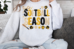 Softball Season Faux Knit PNG Product Image 3