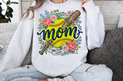 Softball Mom Floral PNG Product Image 12
